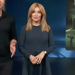 Kit's mixed media pleated dress on Access Hollywood