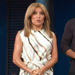 Kit’s tie dye print mini dress on Access Hollywood