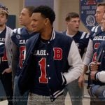 KJ’s denim textured pants on All American