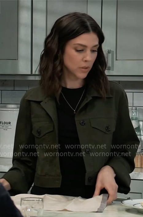 Kristina’s green jacket on General Hospital