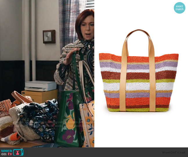LA DoubleJ Tote Raffia Bag worn by Elsbeth Tascioni (Carrie Preston) on Elsbeth