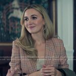 Lady Phoebe’s pink plaid blazer on You