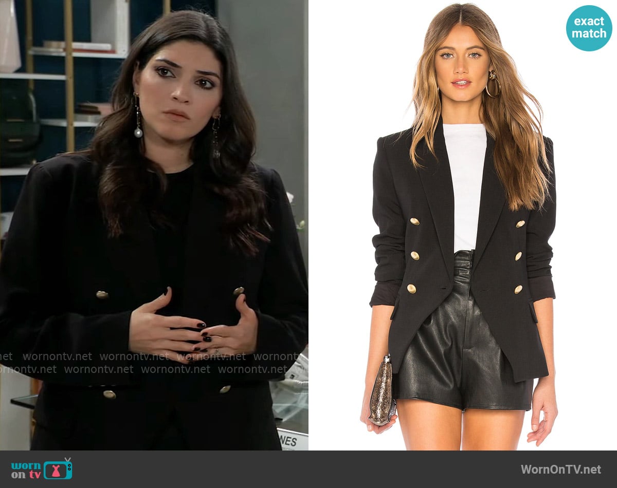 L'Agence Kenzie Blazer worn by Brook Lynn Quartermaine (Amanda Setton) on General Hospital