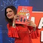 Lake Bell’s red bell sleeve shirt on Today