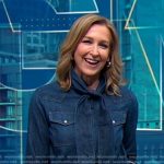 Lara’s tie neck denim shirt on Good Morning America