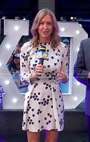 Lara’s white floral dress on Good Morning America