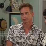 Leo’s white floral short sleeve shirt on Days of our Lives