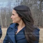 Lilia Luciano’s navy trench coat on CBS Mornings