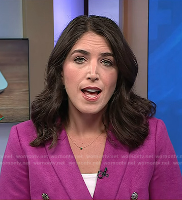 Liz’s purple suede blazer on Today