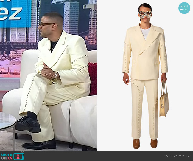 Luar Unbutton Blazer in Butter worn by Raul Lopez on Today
