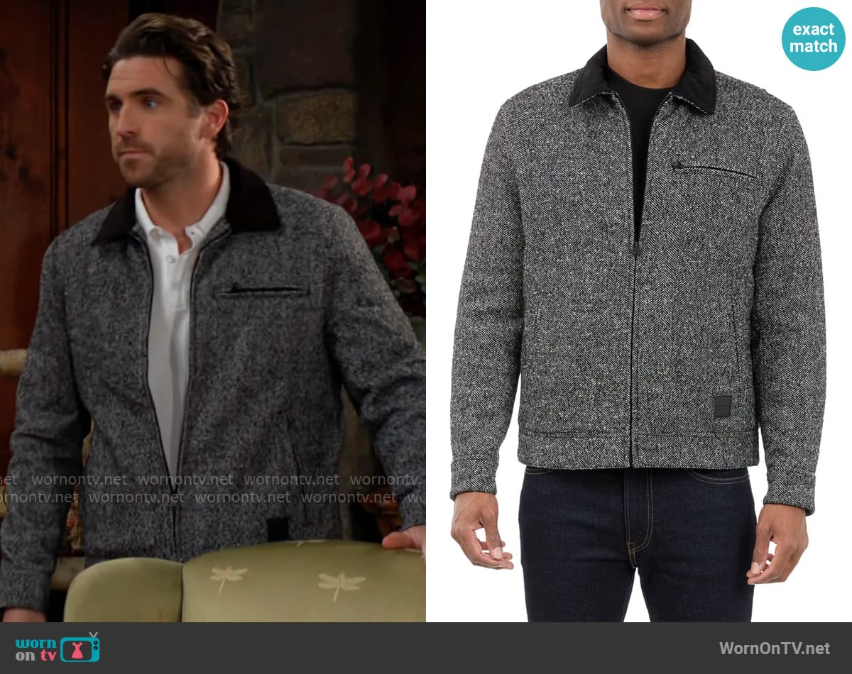 Lucky Brand Jasper Chevron Jacket worn by Chance Chancellor (Conner Floyd) on The Young and the Restless