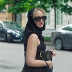 Maddie’s black hooded dress on You