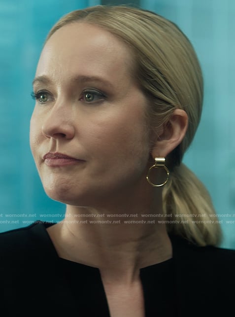 Maddie’s gold hoop earrings on You