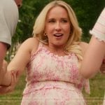 Maddie’s pink floral print maternity dress on You