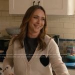 Maddie’s white heart cardigan on 9-1-1