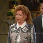 Maggie’s grey print jacket on Days of our Lives