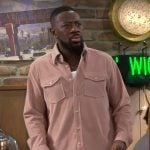 Malcolm’s pink button down shirt on The Neighborhood