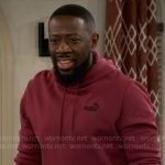Malcolm’s red Puma hoodie on The Neighborhood