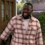 Malcolm’s pink plaid shirt on The Neighborhood
