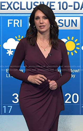 Maria’s burgundy wrap dress on Today