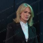 Marlena’s black pinstripe blazer on Days of our Lives
