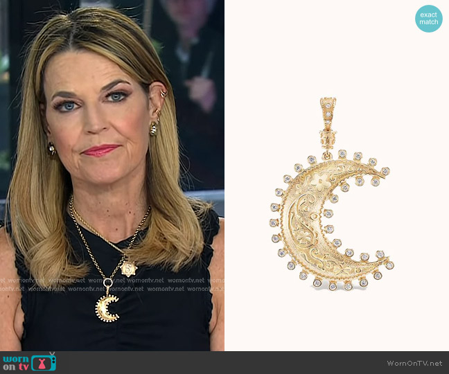 Marlo Laz Large Southwestern Moon Charm worn by Savannah Guthrie on Today