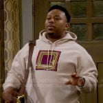 Marty’s sequin square hoodie on The Neighborhood