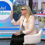 Mel Robbins’ taupe high top sneakers on Today