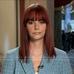 Melanie Zanona’s blue plaid blazer on NBC News Daily