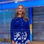 Melinda French Gates’s blue floral dress on Good Morning America