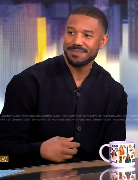 Michael B Jordan’s cardigan on The View