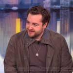 Michael Gandolfini’s suede Jacket on The View