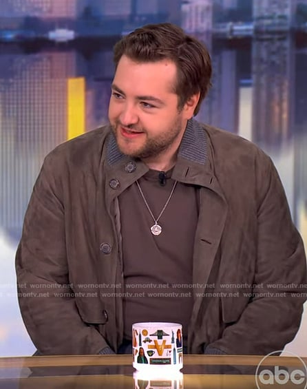 Michael Gandolfini’s suede Jacket on The View