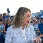 Michelle Bernstein’s blue embroidered blouse on Today