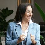 Michelle Miller’s denim blazer on CBS Mornings