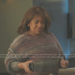 Miranda’s grey striped sweater on Greys Anatomy