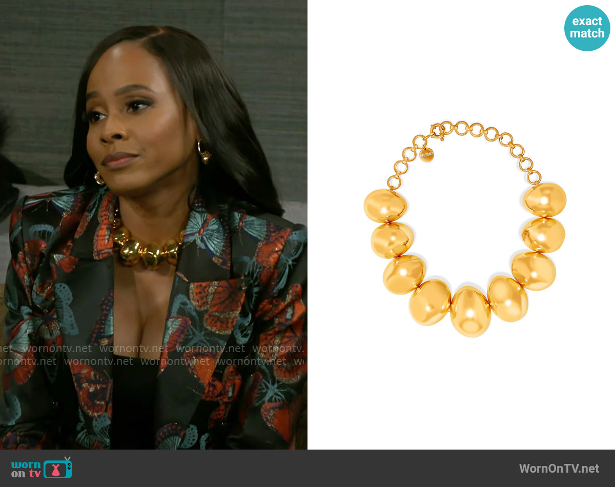 Misho Ovo Choker worn by Hayley Lawson (Marquita Goings) on Beyond the Gates