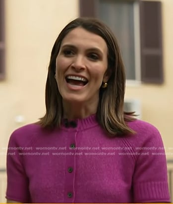 Molly’s purple short sleeve cardigan on Today