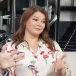 Gail Simmons’ mushroom print shirt on Access Hollywood