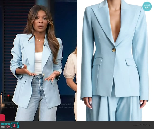 Naked Wardrobe One-Button Blazer worn by Zuri Hall on Access Hollywood