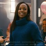 Naomi’s blue turtleneck sweater on Chicago Med