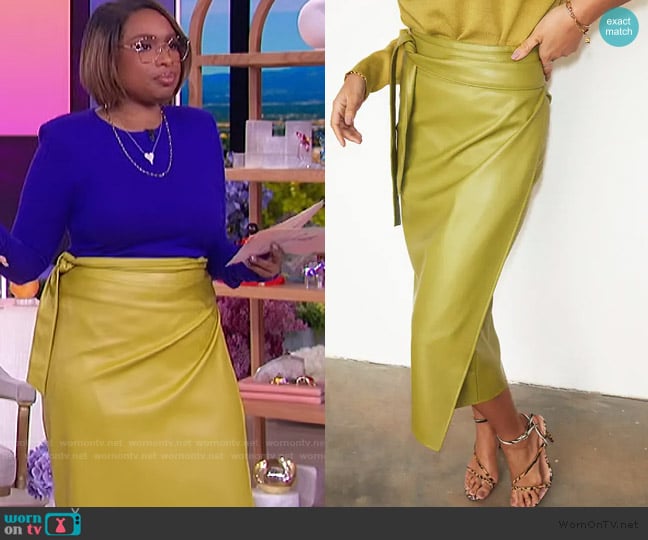Never Fully Dressed Leather Jaspre Skirt worn by Jennifer Hudson on The Jennifer Hudson Show