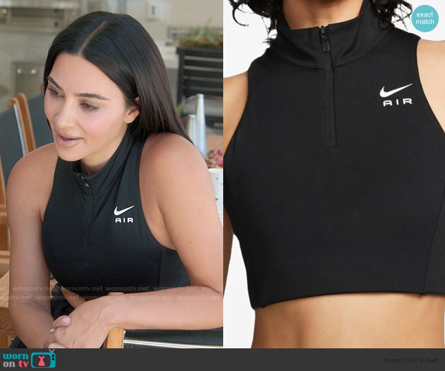 Nike Air Dri-FIT Swoosh Sports Bra worn by Kim Kardashian (Kim Kardashian) on The Kardashians