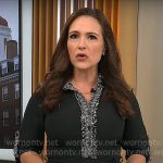 Nikki Battiste’s black tweed trim shirtdress on CBS Mornings