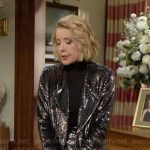 Nikki’s sequin jacket and skirt set on The Young and the Restless