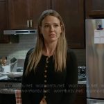 Novak’s black cardigan on Chicago Fire