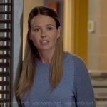 Novak’s blue sweater on Chicago Fire