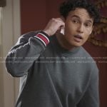 Oliver’s grey striped sweatshirt on Greys Anatomy