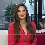 Olivia Munn’s pink tweed zip jacket on Today