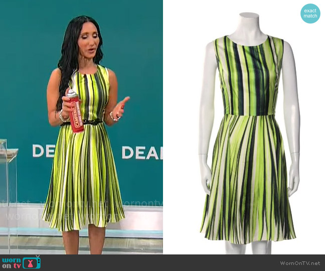 Oscar de la Renta 2012 Knee-Length Dress worn by Elizabeth Werner on CBS Mornings